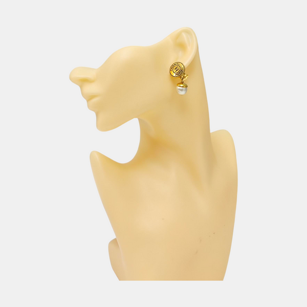 Metal Black Clip On Earrings