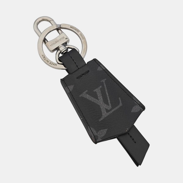 Coated Canvas Bag Charm Black