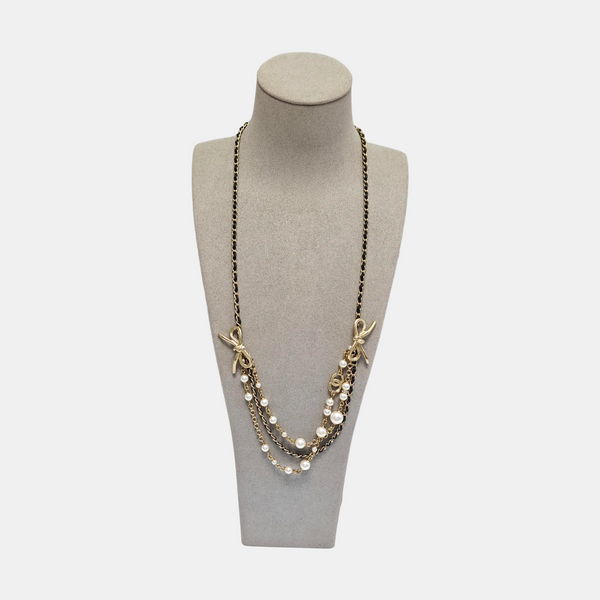 Leather Gold Necklace
