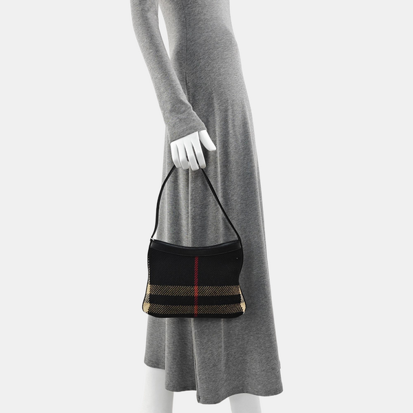 Fabric Shoulder Bag Black