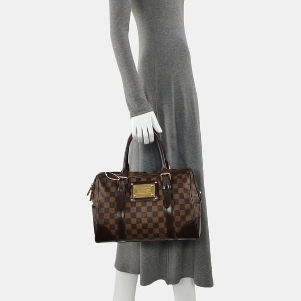 BERKELEY Damier Ebene Coated Canvas Brown