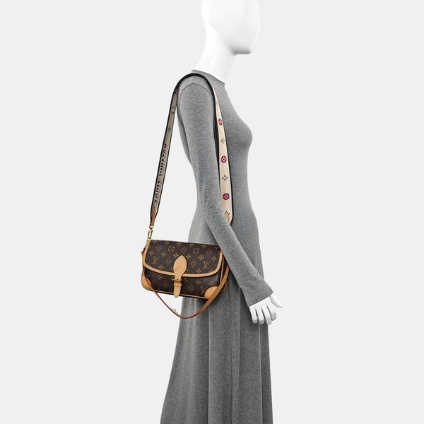 DIANE Monogram Coated Canvas Brown