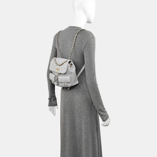 DUMA Quilted Grained Calfskin Gray