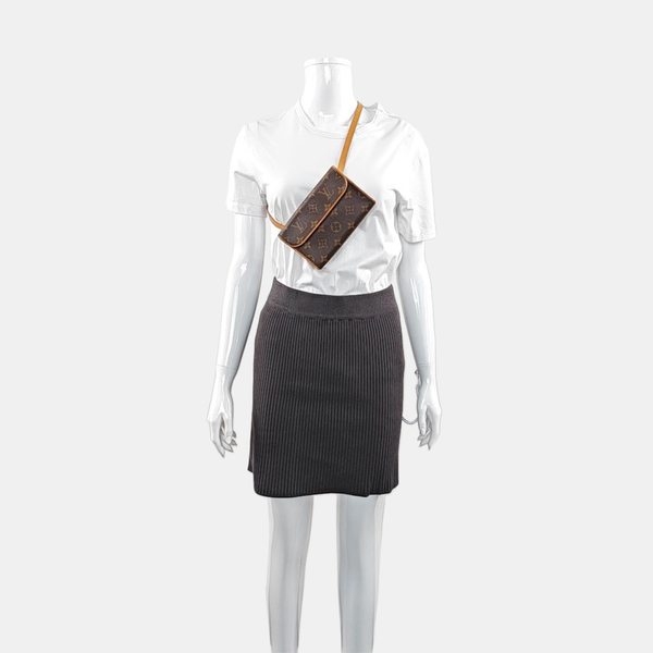 FLORENTINE Monogram Coated Canvas Brown
