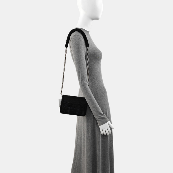 Fabric Shoulder Bag Black