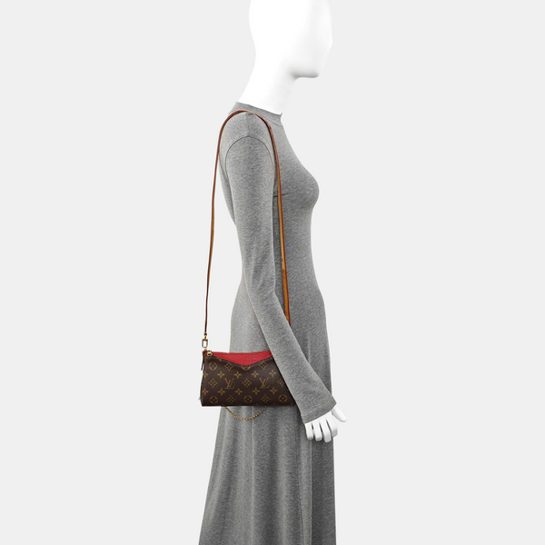 PALLAS Monogram Coated Canvas Brown