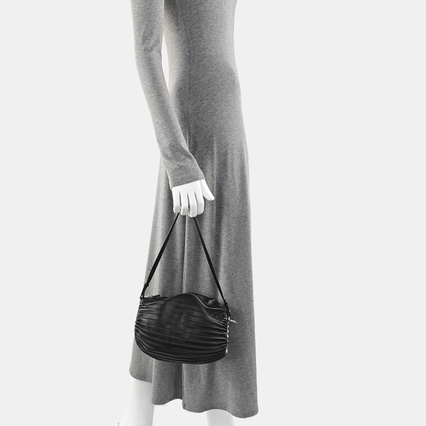 Lambskin Top Handle Bag Black