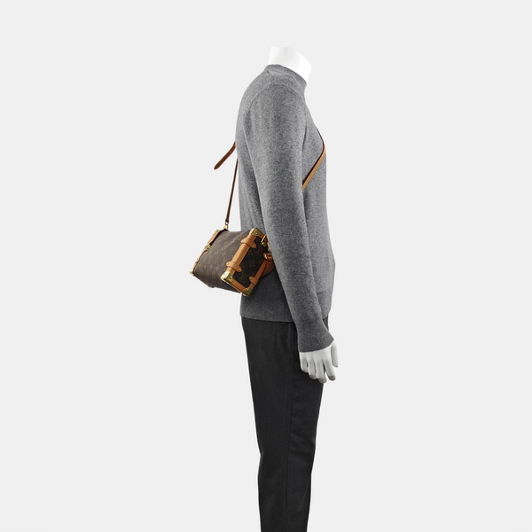 SIDE TRUNK MM Monogram Coated Canvas Brown