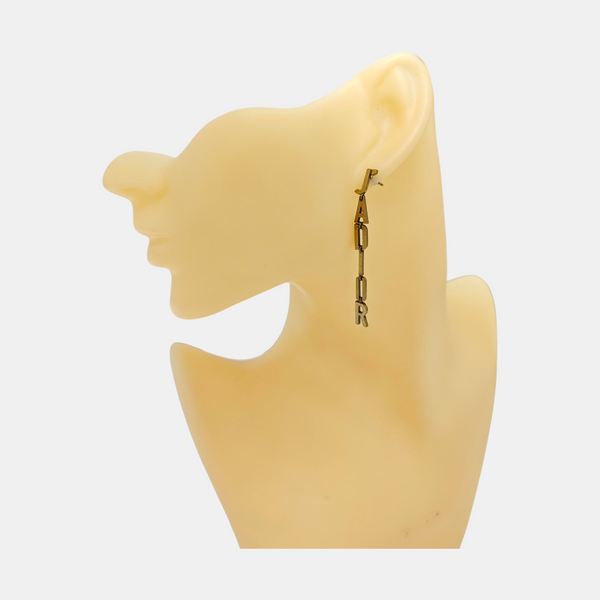J'adior Metal Gold Stud Earrings