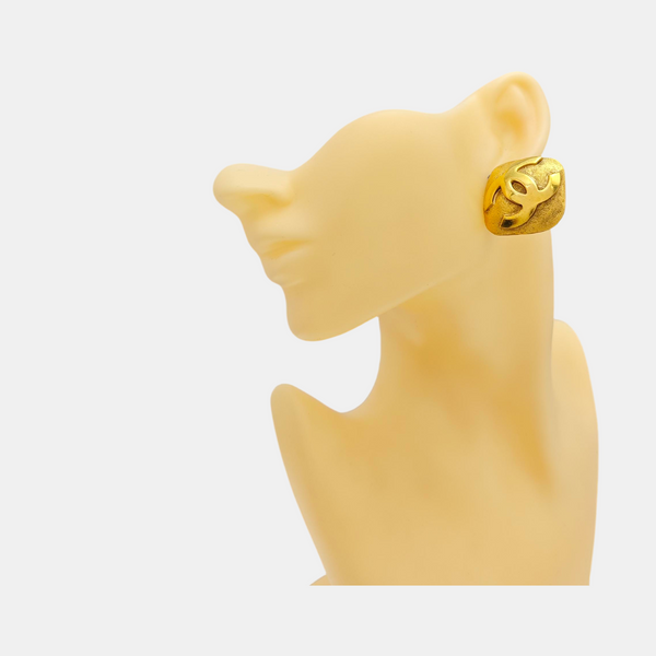 Metal Gold Clip On Earrings