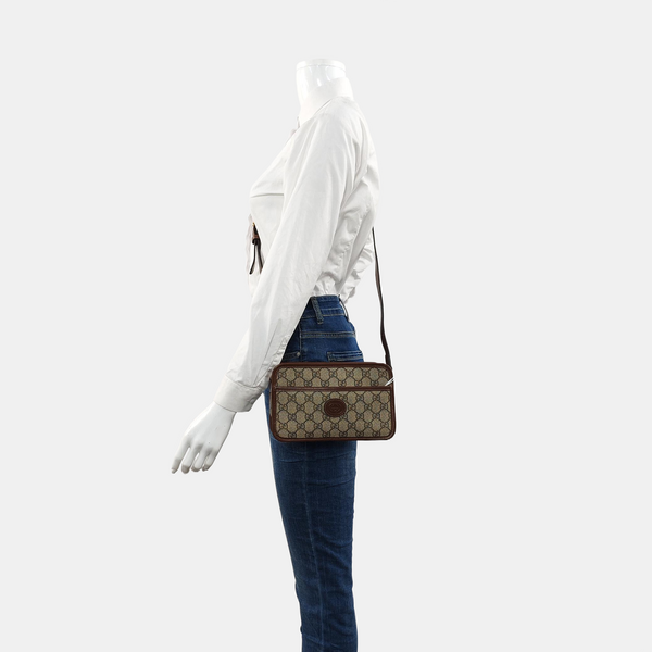 GG Supreme Mini Monogram Coated Canvas Beige