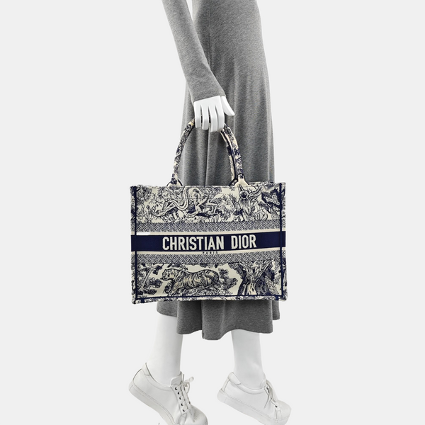 Book Tote Medium Canvas Blue