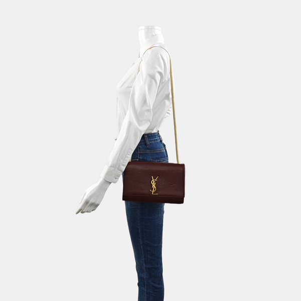 Calfskin Shoulder Bag Red