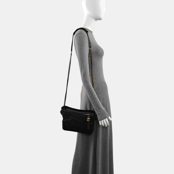 GABRIELLE Quilted Calfskin Black