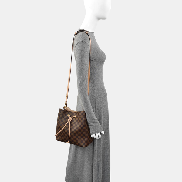 NÉONOÉ MM Damier Ebene Coated Canvas Brown