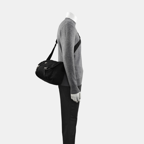 Nylon Shoulder Bag Black