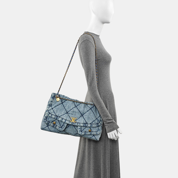 Suppletwins Quilted Denim Blue