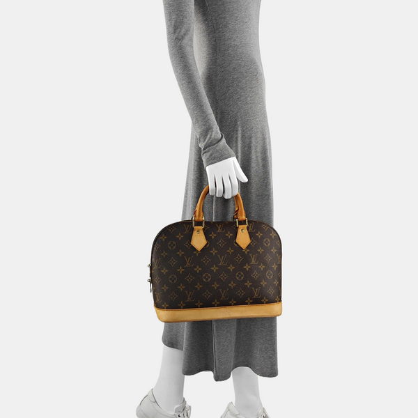 ALMA PM Monogram Coated Canvas Brown