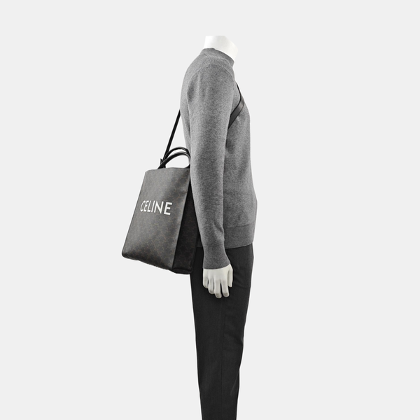 CABAS CELINE Small Coated Canvas Black