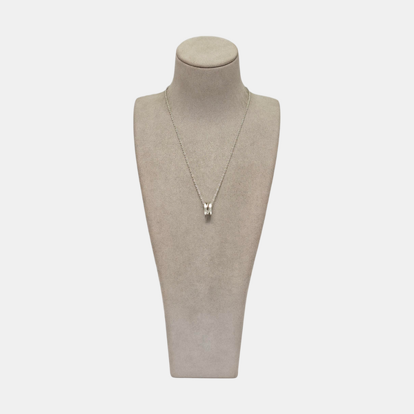 B.ZERO1 18k White Gold Silver Necklace