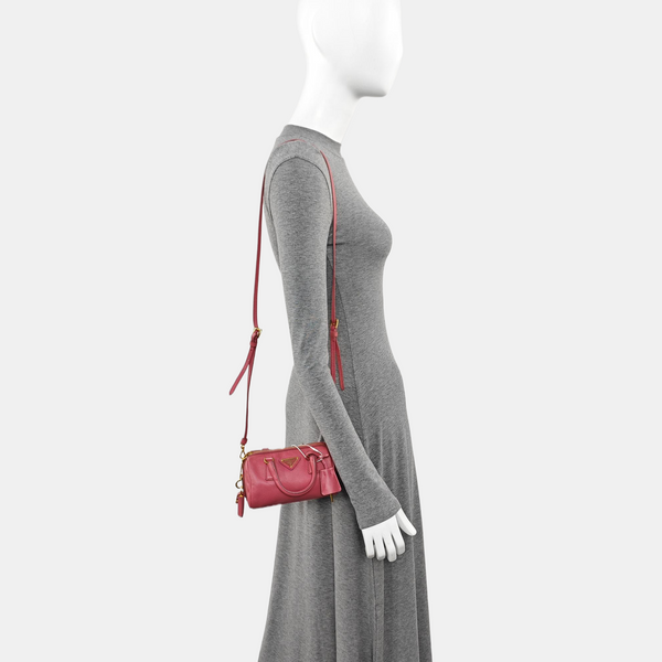 Saffiano Calfskin Shoulder Bag Pink