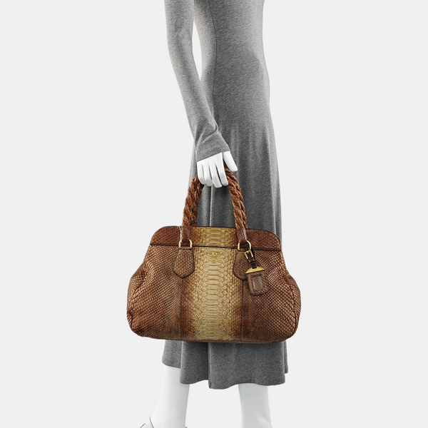 Python Tote Bag Brown