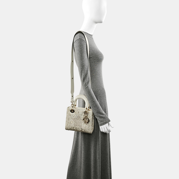 Lady Dior Small Calfskin Gold