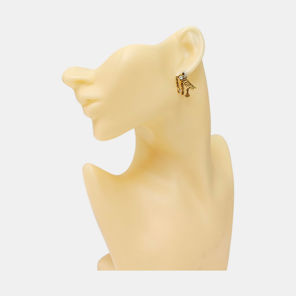 J'adior Metal Gold Stud Earrings