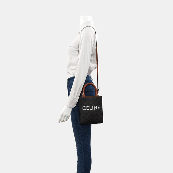 CABAS CELINE Mini Coated Canvas Brown
