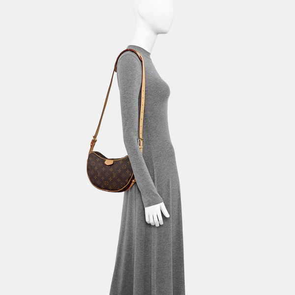 CROISSANT Monogram Coated Canvas Brown