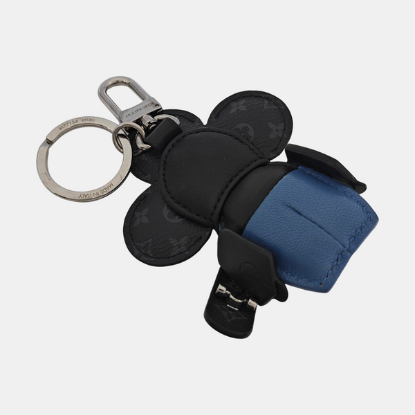 Leather Bag Charm Black