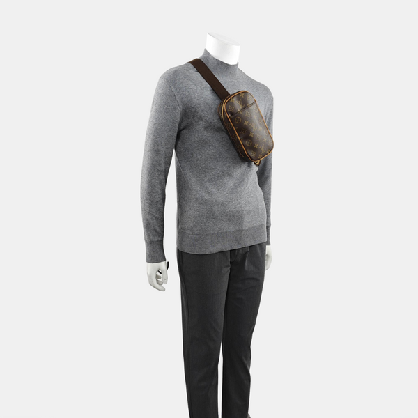 GANGE Monogram Coated Canvas Brown