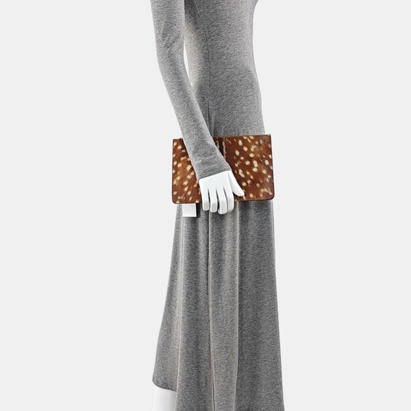 Calfskin Top Handle Bag Brown