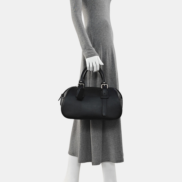 Calfskin Top Handle Bag Black