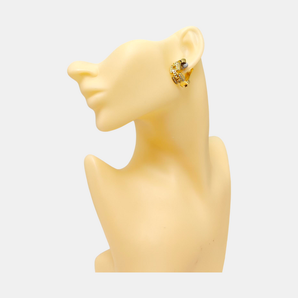 Metal Gold Clip On Earrings