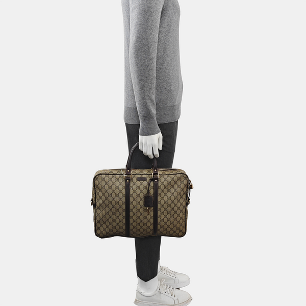 Monogram Coated Canvas Top Handle Bag Beige