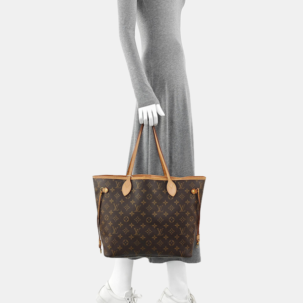 NEVERFULL MM Monogram Coated Canvas Brown
