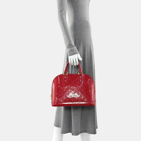 ALMA PM Monogram Patent Leather Red