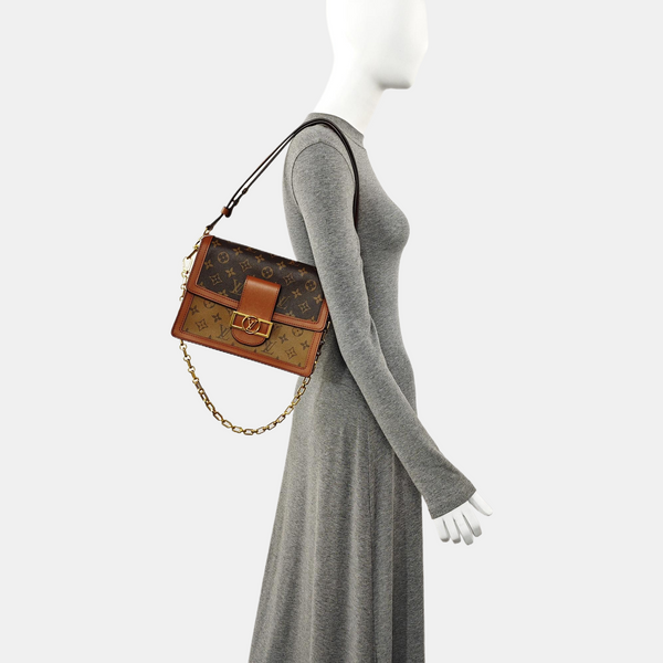 DAUPHINE MM Monogram Coated Canvas Brown