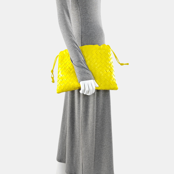 The Pouch Large Calfskin Yellow