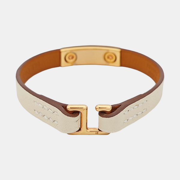 Rivale Leather White Bracelet
