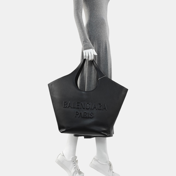 Calfskin Top Handle Bag Black