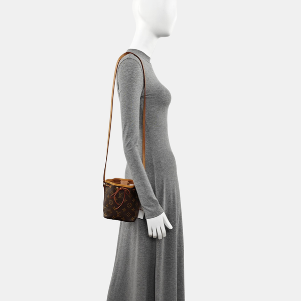 Authenticated pre-owned NÉONOÉ Nano Monogram Coated Canvas Brown - Bucket Bag at Looply