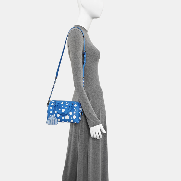 Monogram Calfskin Shoulder Bag Blue
