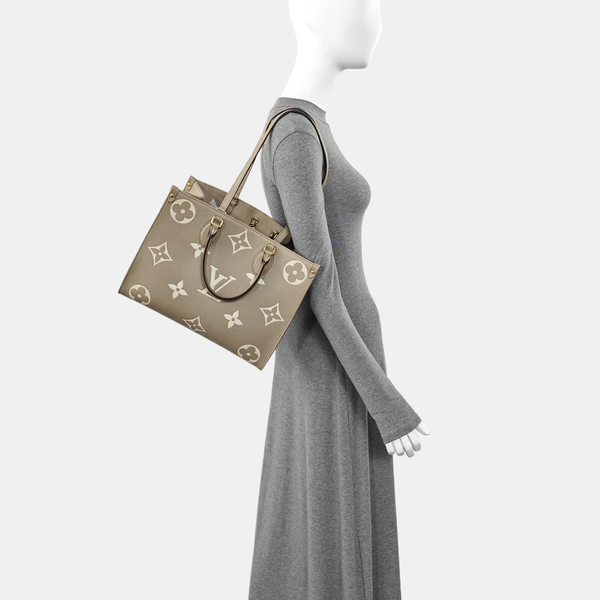 ONTHEGO MM Monogram Calfskin Gray