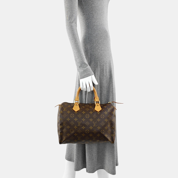 SPEEDY 30 Monogram Coated Canvas Brown
