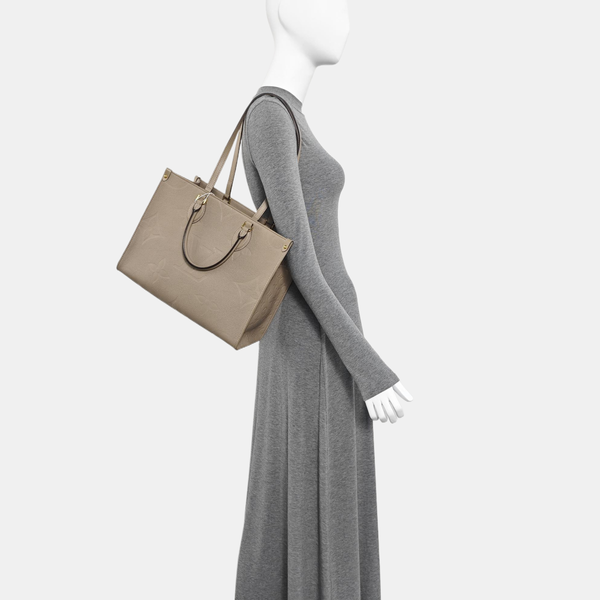 ONTHEGO MM Monogram Calfskin Gray