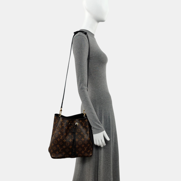 NÉONOÉ MM Monogram Coated Canvas Brown