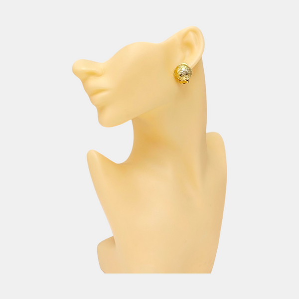 Metal Gold Clip On Earrings
