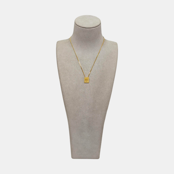 ALPHABET Brass Gold Necklace